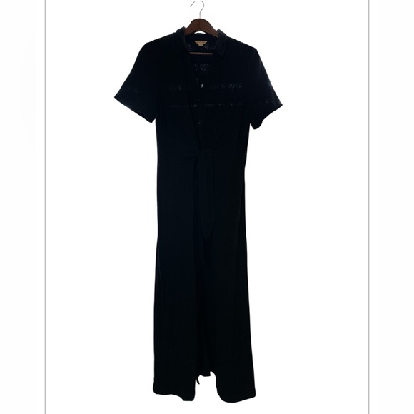 Women’s Caslon Black Maxi Shirt Dress, size Medium. - Picture 3 of 8